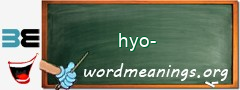 WordMeaning blackboard for hyo-